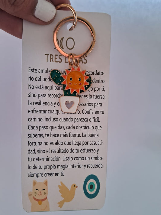 Mini Llaveros Sol & Cactus / Gatito con Corazón 🌞🌵🐱✨