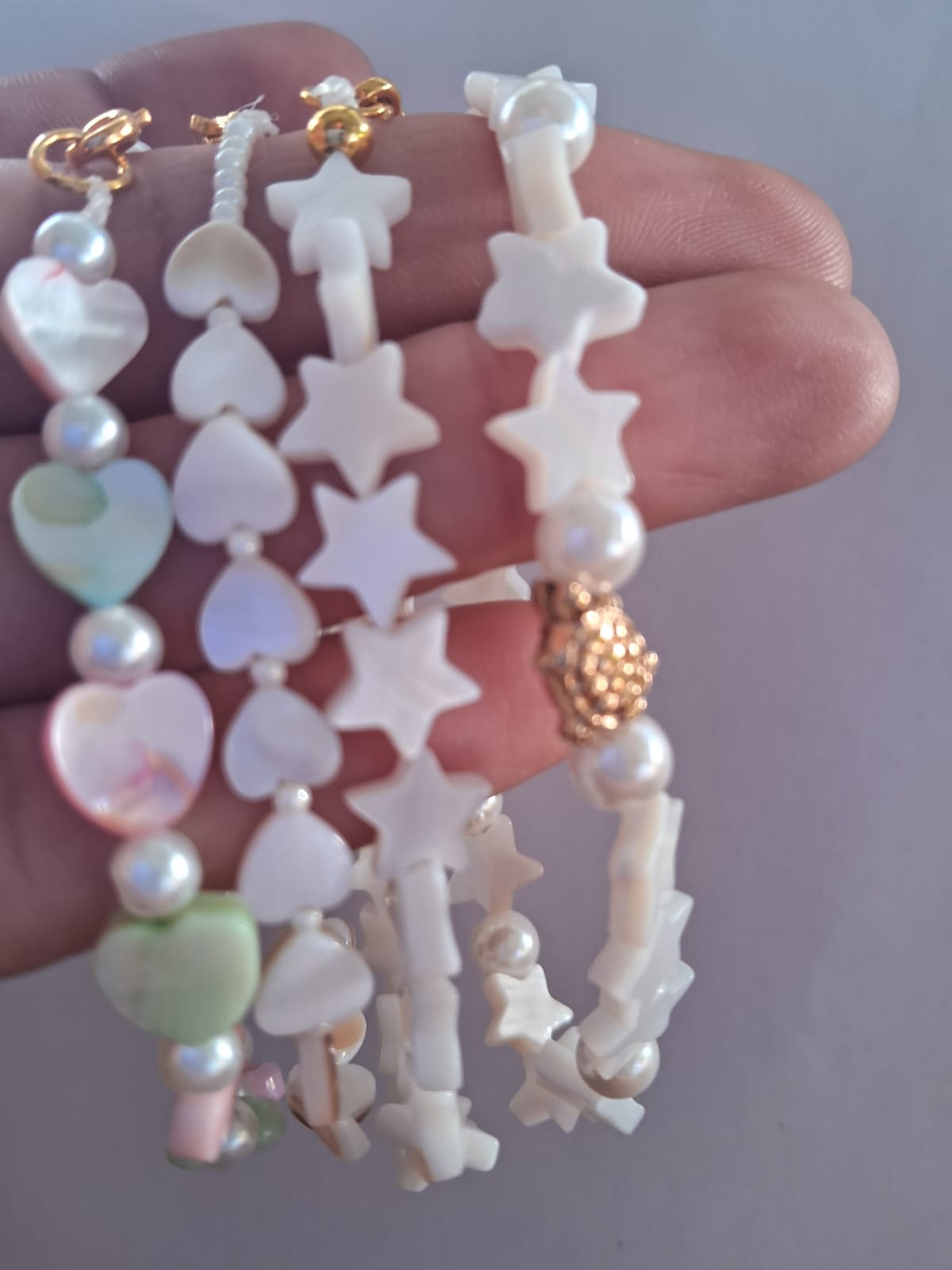 Tobilleras/Pulseras con cuentas naturales