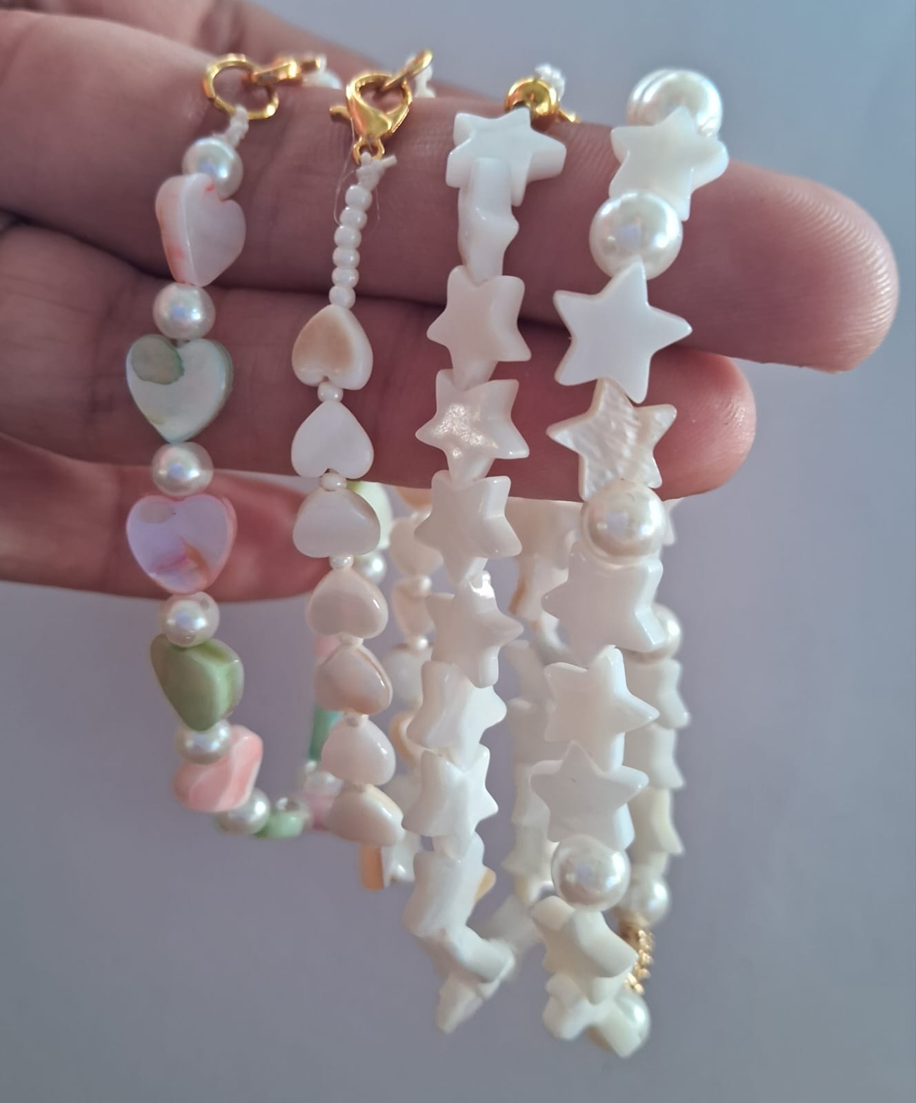 Tobilleras/Pulseras con cuentas naturales