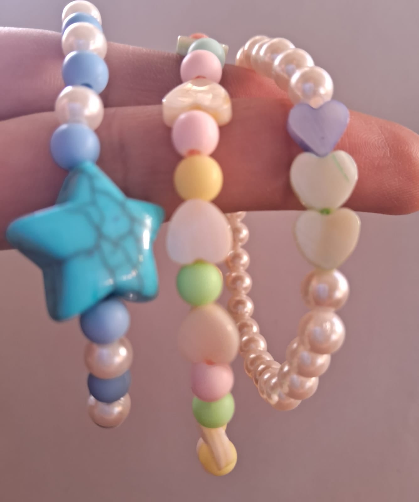 Tobilleras/Pulseras con cuentas naturales