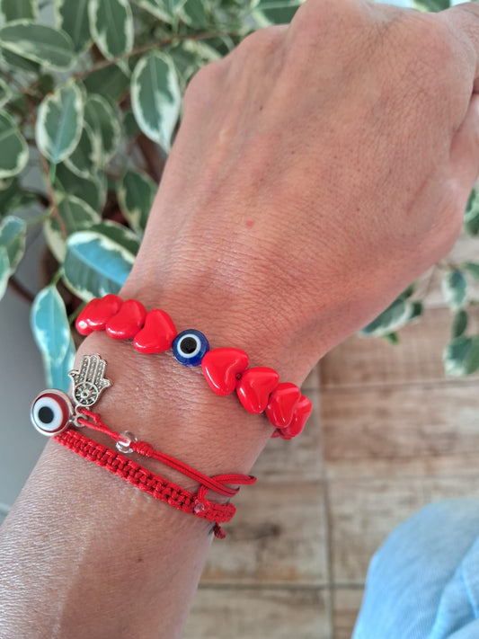 Pulsera Corazón & Ojito Turco